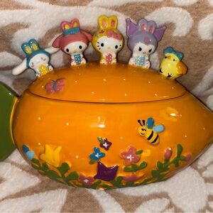 Hello Kitty,Kuromi, Melody, Cinnamoroll, & Friends Carrot🥕Candy Bowl/ Cookie Jar